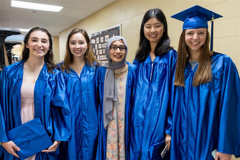 Students participate in a senior walk
